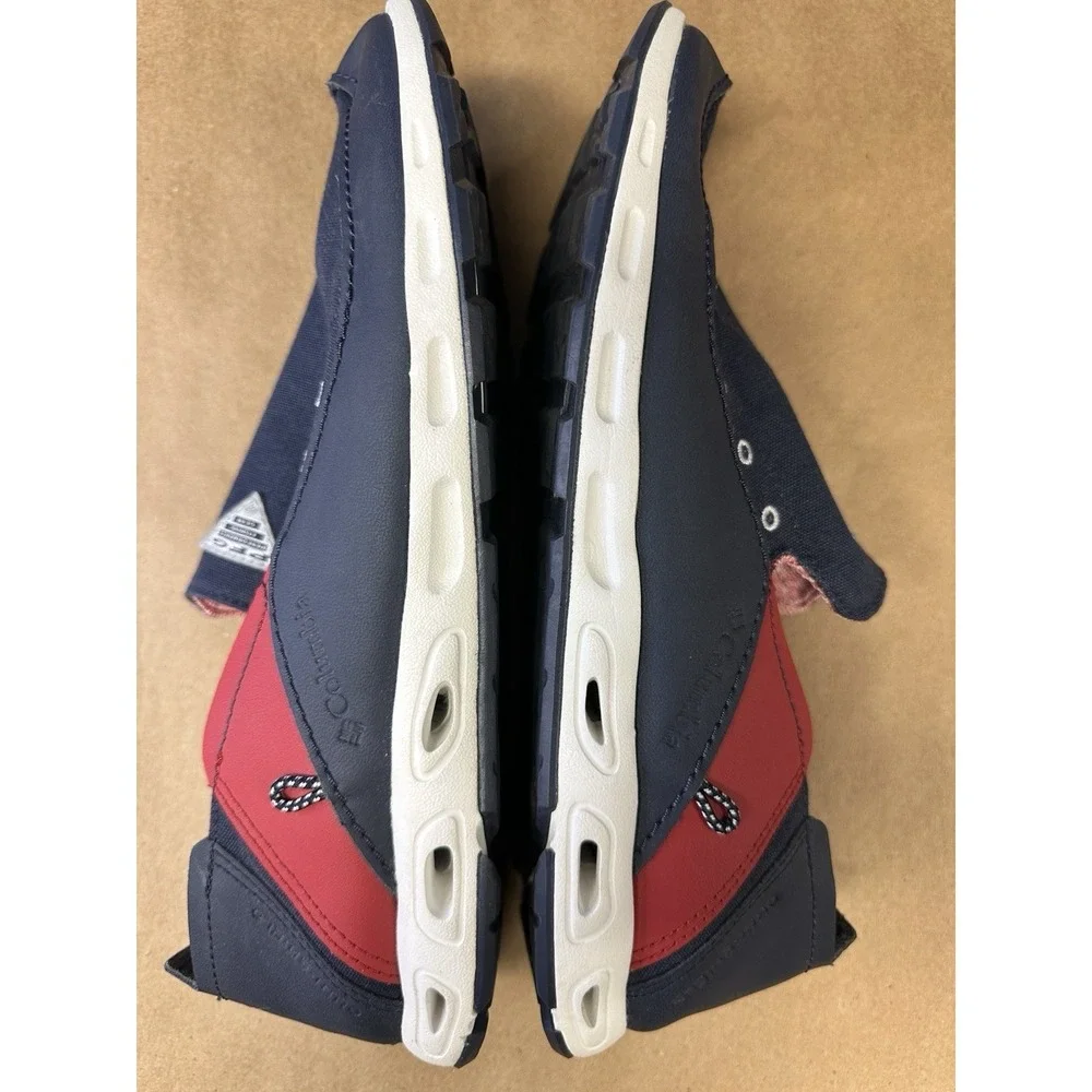 Columbia Bahama Vent PFG Slip On Boat Shoes Mens Size 12 Blue Red BM2663-468